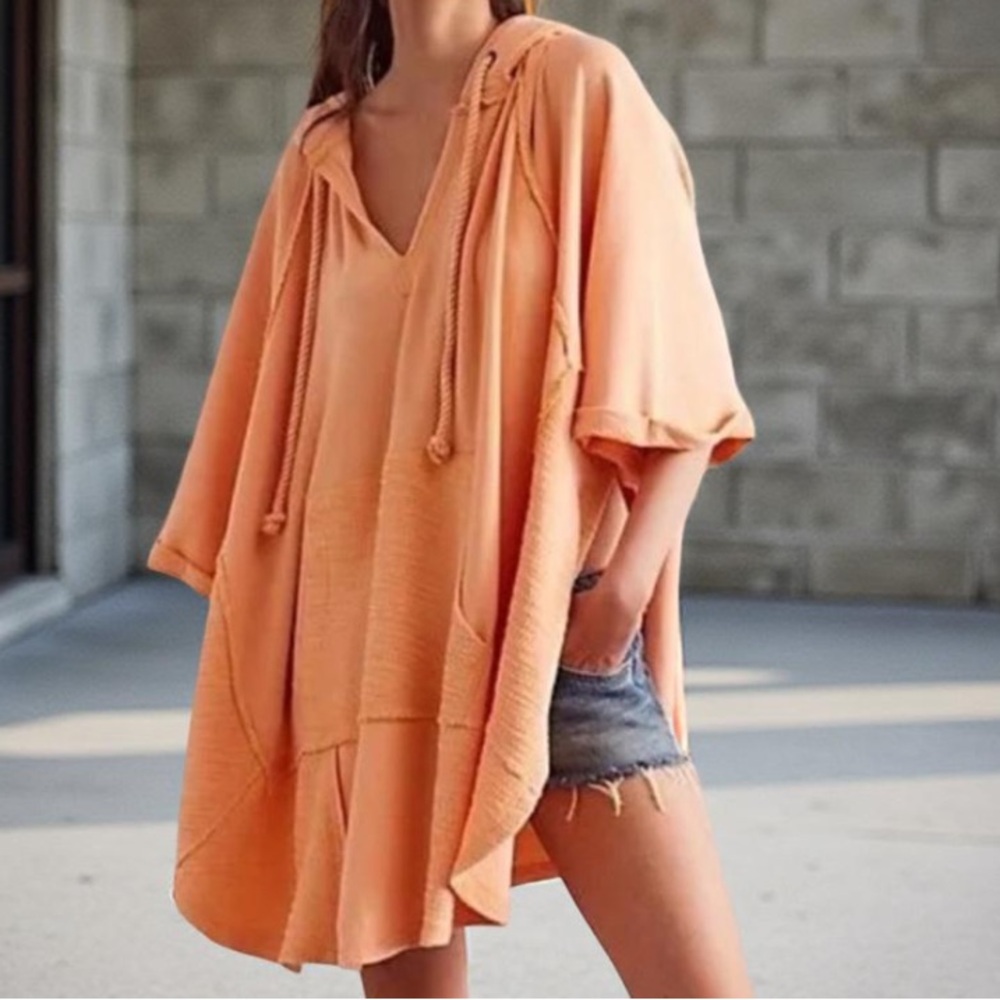 Free People Orange Swim Coverup